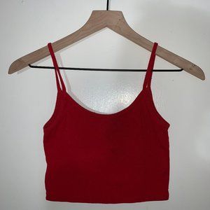 Red Cropped Tank Top 🍒